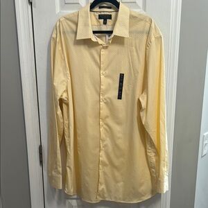 Banana Republic Light Patterned Yellow Dress Shirt